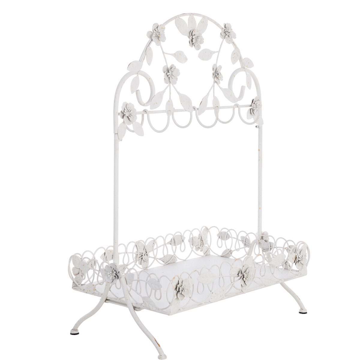 Cestino Porta-Oggetti Per Carrello A X - Metallo Verniciato Bianco 40x20 Cm - Per Pulizia E Organizzazione - Foto 7