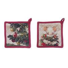 Carica l&#39;immagine nel visualizzatore di Gallery, Set 2 presine &quot;Favola di Natale&quot;
